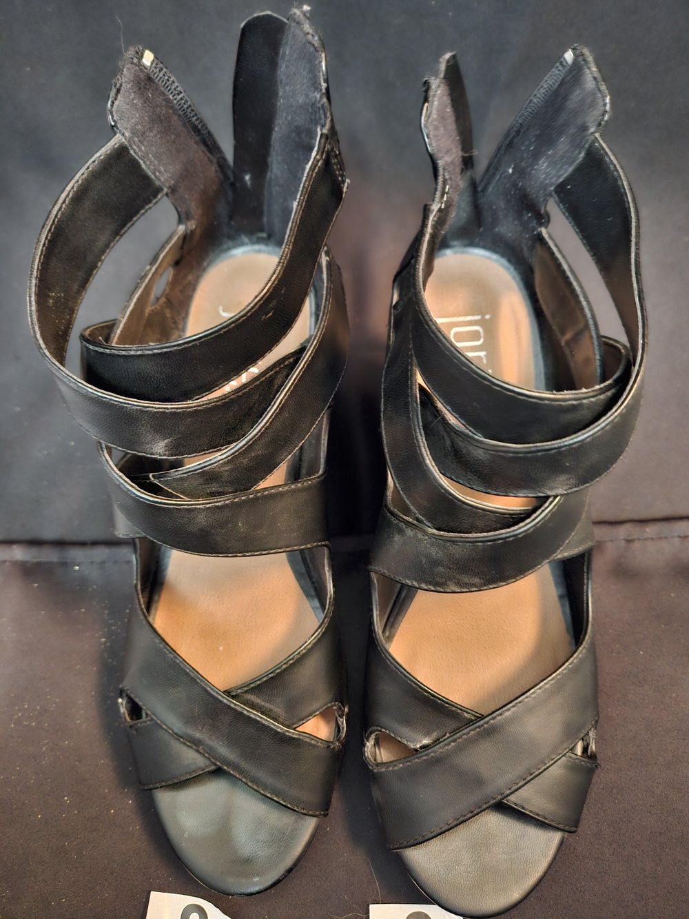 Women’s Jore  Black Strappy Sandal Heels